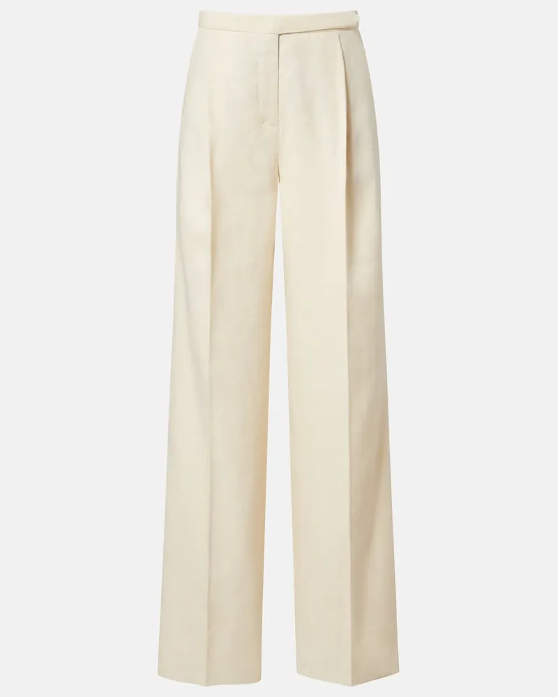 Dorothee Schumacher Hose Casual Sophistication aus Leinen und Baumwolle Beige