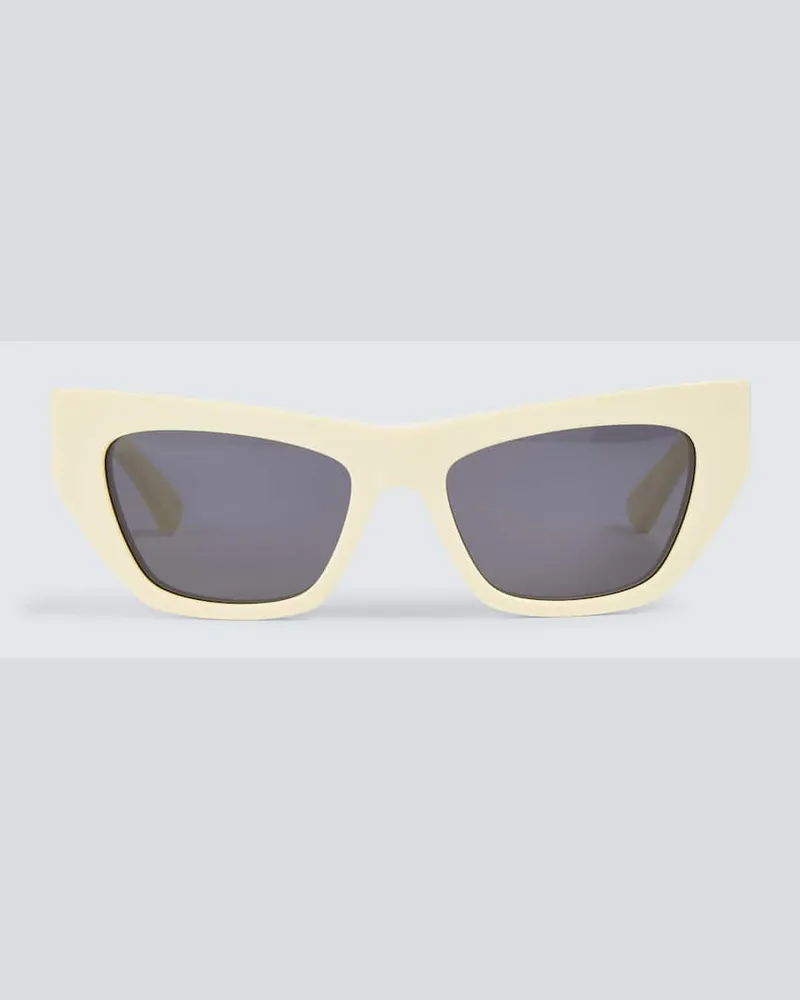 Bottega Veneta Eckige Sonnenbrille Angle Gelb