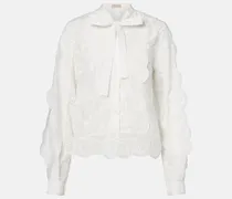 Bestickte Schluppenbluse