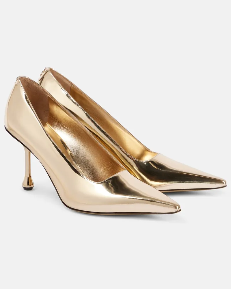 Jimmy Choo Pumps Ixia 80 aus Metallic-Leder Gold