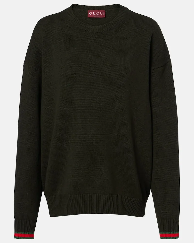 Gucci Pullover aus Wolle und Kaschmir Grün