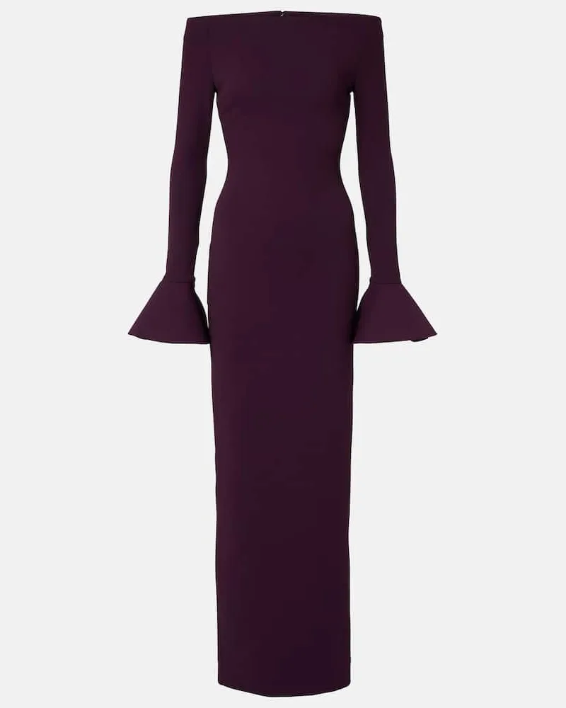 Solace London Off-Shoulder-Robe Anica Lila