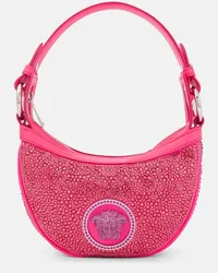 Versace Verzierte Schultertasche Crystal Repeat Mini Pink