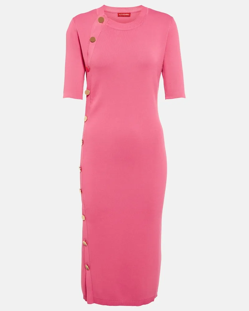 Altuzarra Midikleid Minamoto aus Strick Rosa