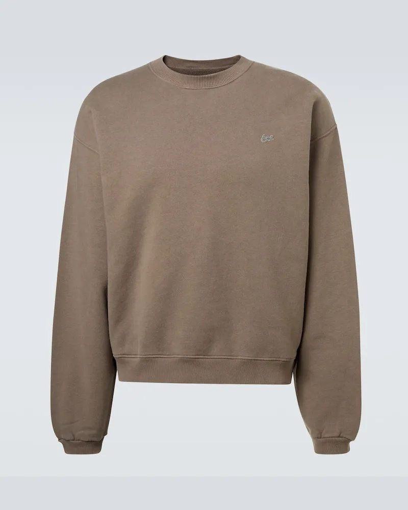 ERL Sweatshirt aus Baumwoll-Jersey Braun