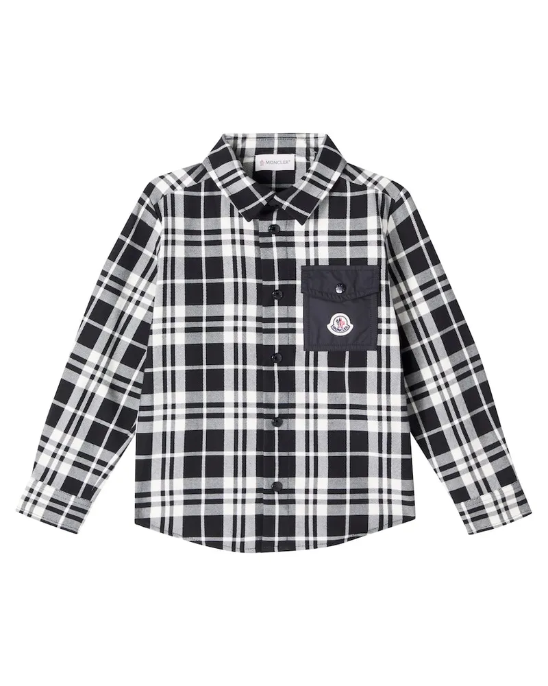 Moncler Hemd aus Baumwolle Schwarz