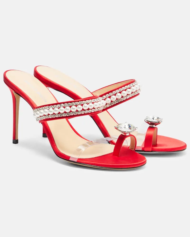 Mach & Mach Verzierte Sandalen Diamond Of Elizabeth 90 Rot