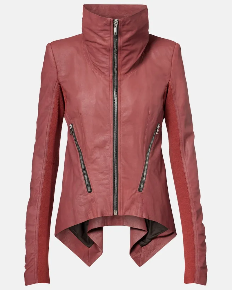 Rick Owens Lederjacke Braun