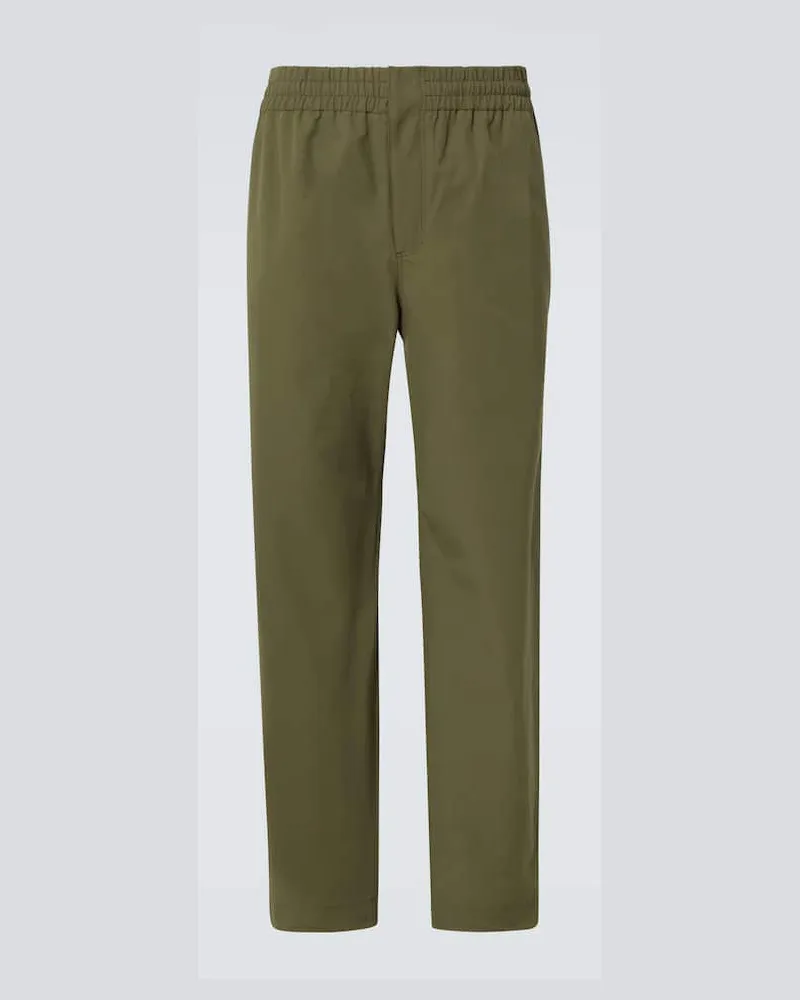 Bottega Veneta Gerade Hose aus Faille Gruen