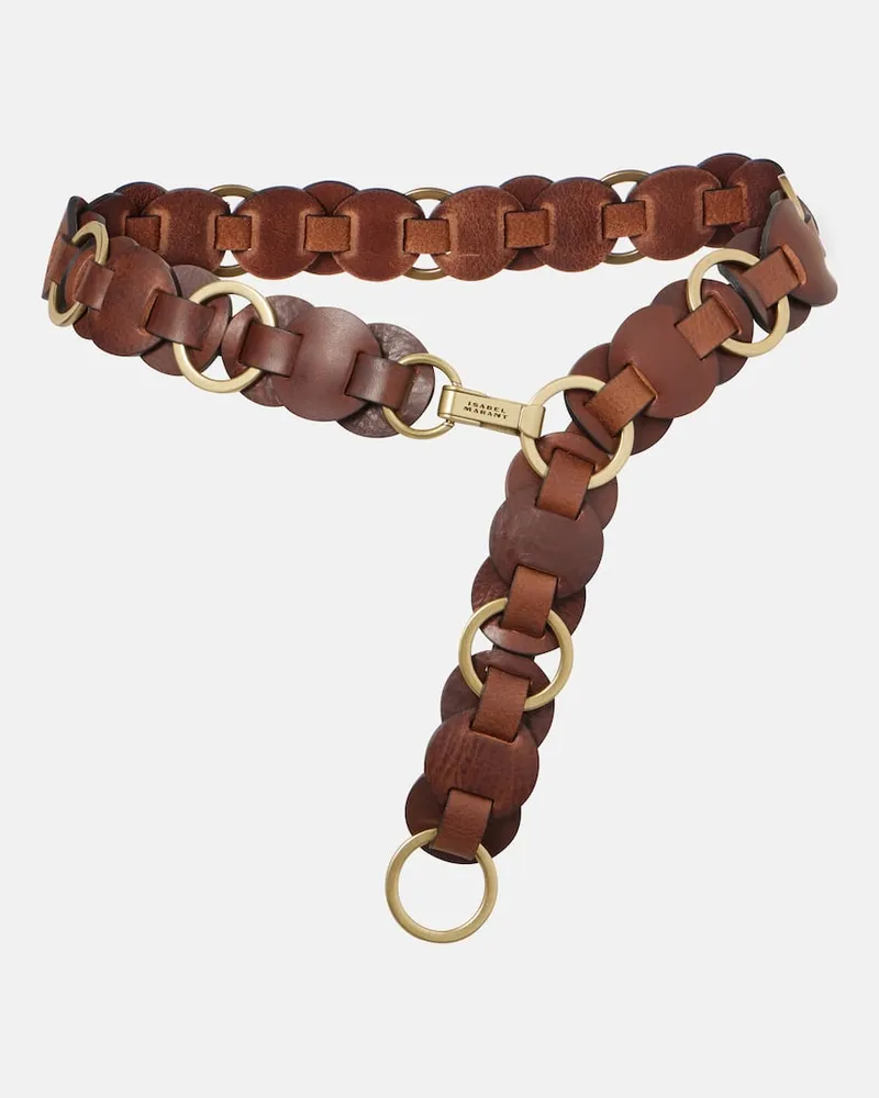 Isabel Marant Gürtel Lota aus Leder Orange