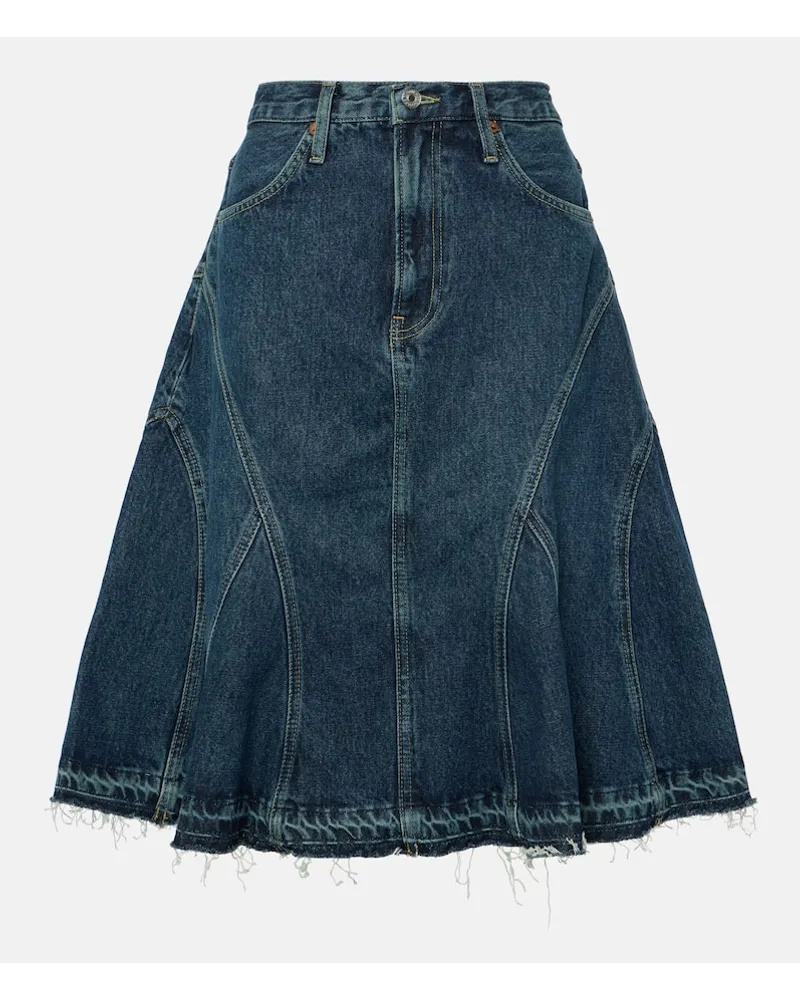 RE/DONE Jeansrock Blau
