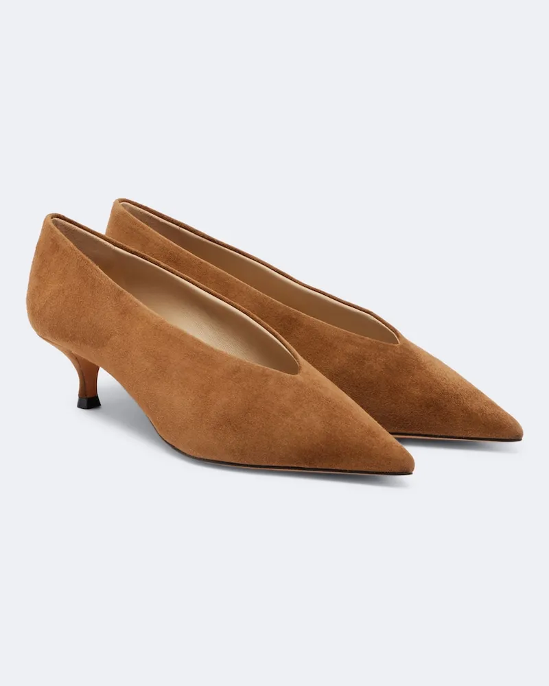 Le Monde Béryl Le Monde Béryl Pumps Babouche aus Veloursleder Braun