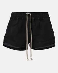 Rick Owens Jeansshorts Fog Schwarz