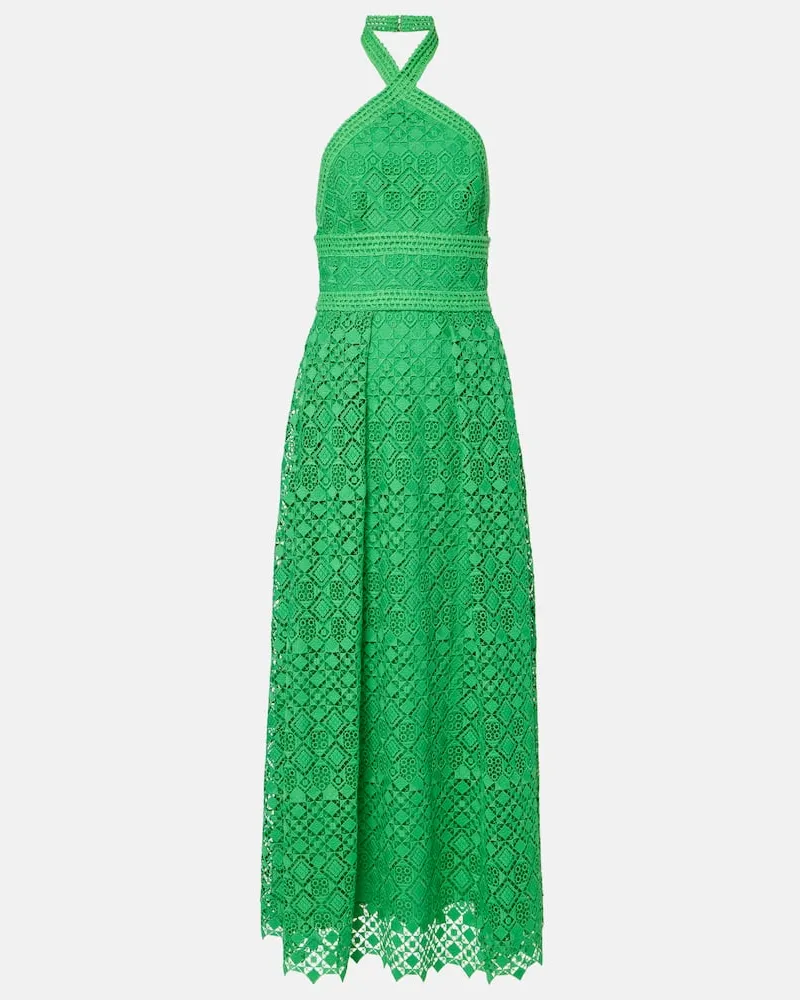Elie Saab Midikleid Grün