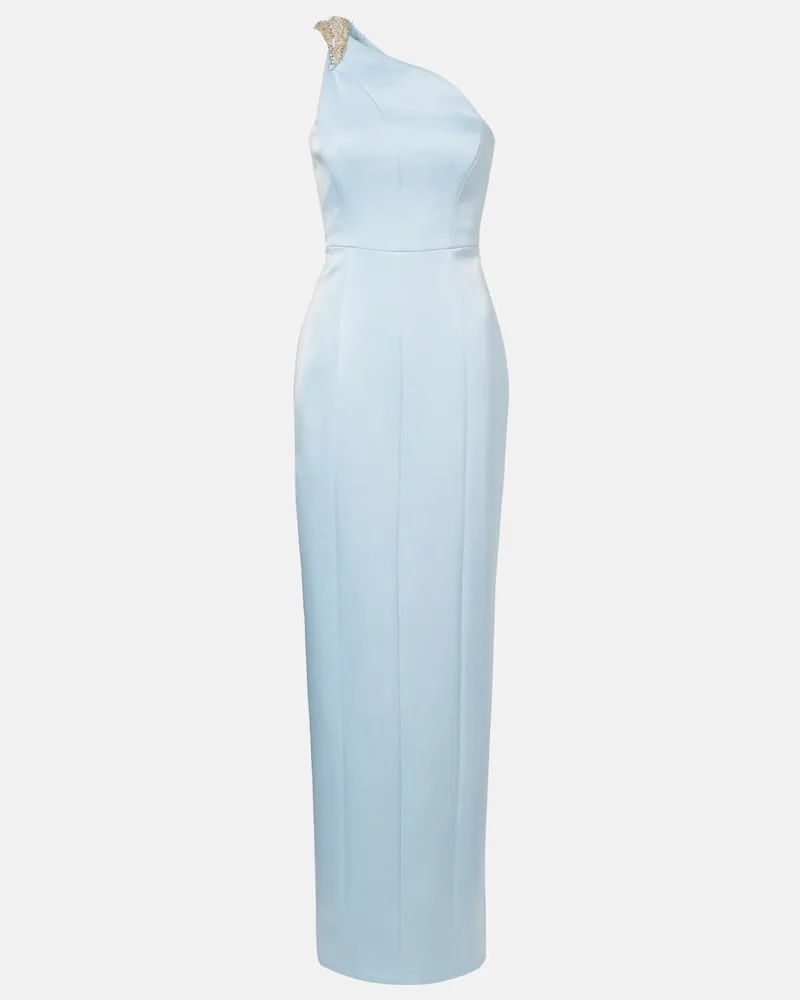 Rachel Gilbert One-Shoulder-Robe Celestia Blau
