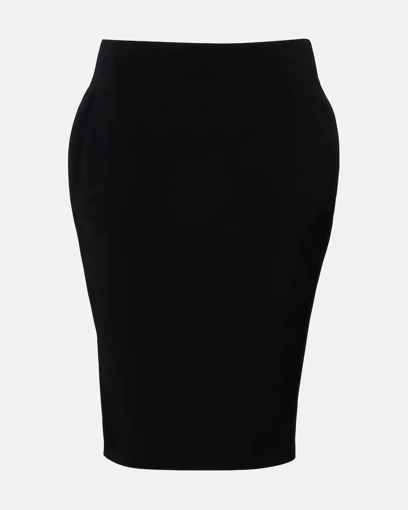 Saint Laurent High-Rise-Bleistiftrock Schwarz