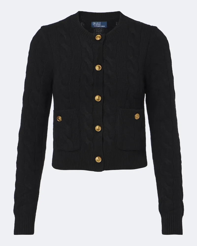 Ralph Lauren Cardigan aus einem Woll- und Kaschmirgemisch Schwarz