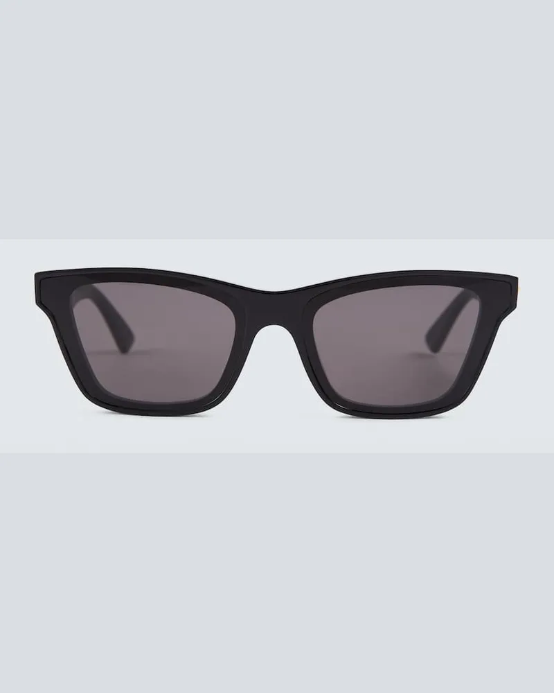 Bottega Veneta Eckige Sonnenbrille Classic Schwarz