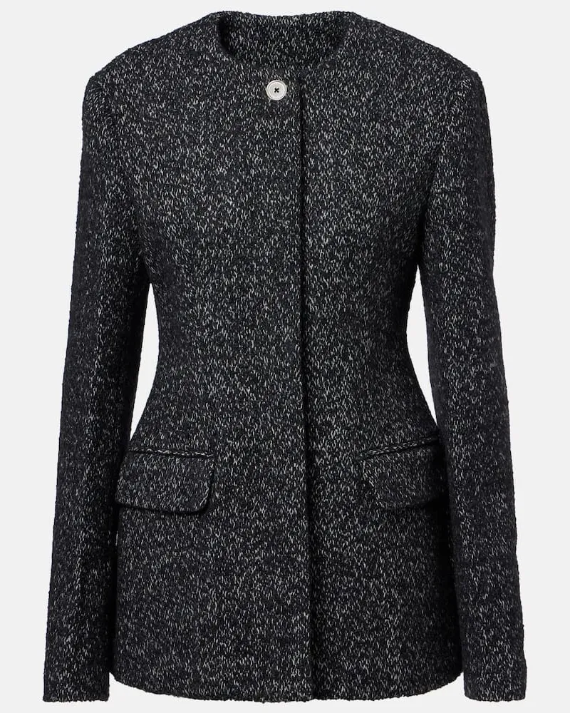 Totême Blazer aus Tweed Schwarz