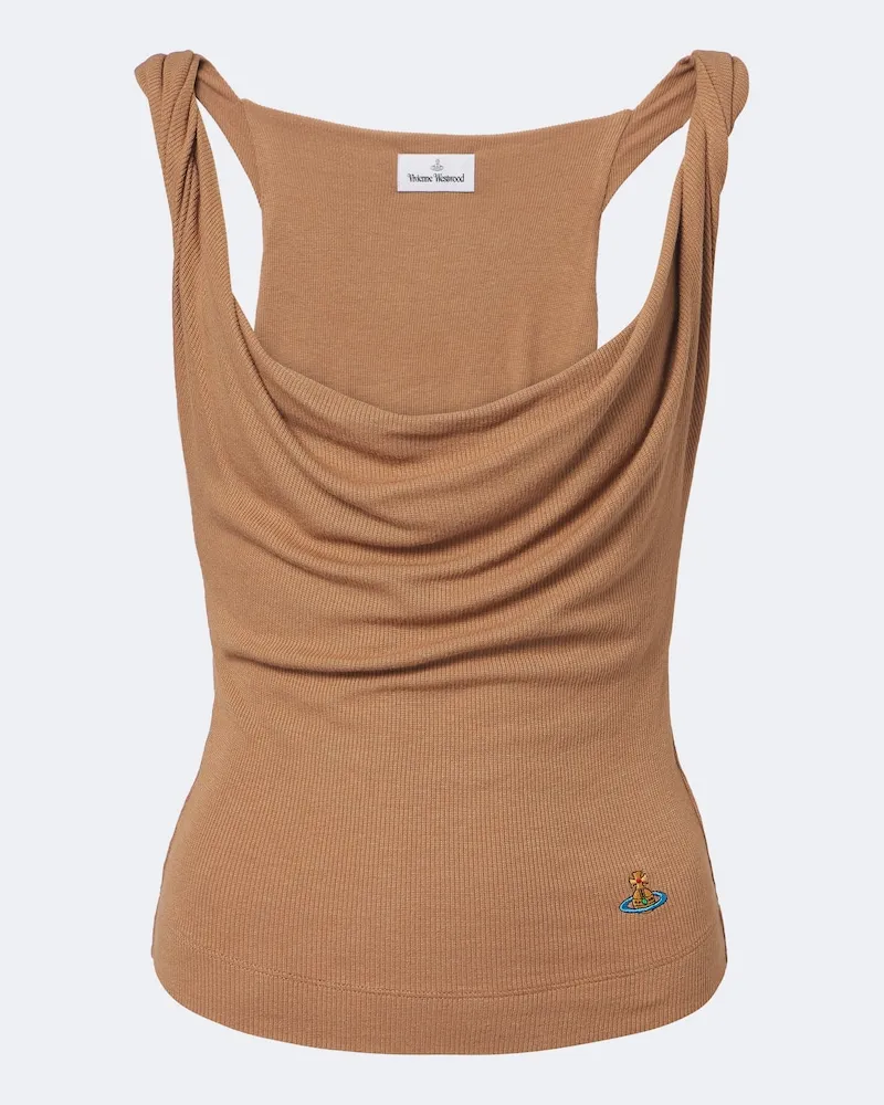 Vivienne Westwood Top Anna aus Rippstrick Braun