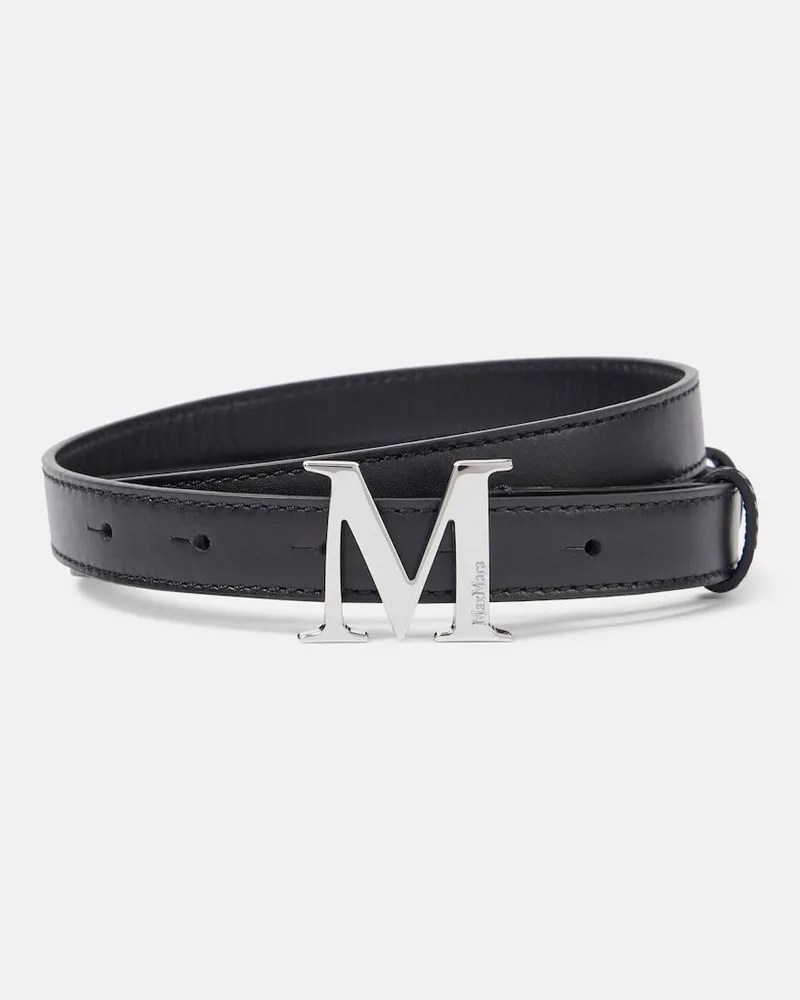 Max Mara Gürtel aus Leder Schwarz