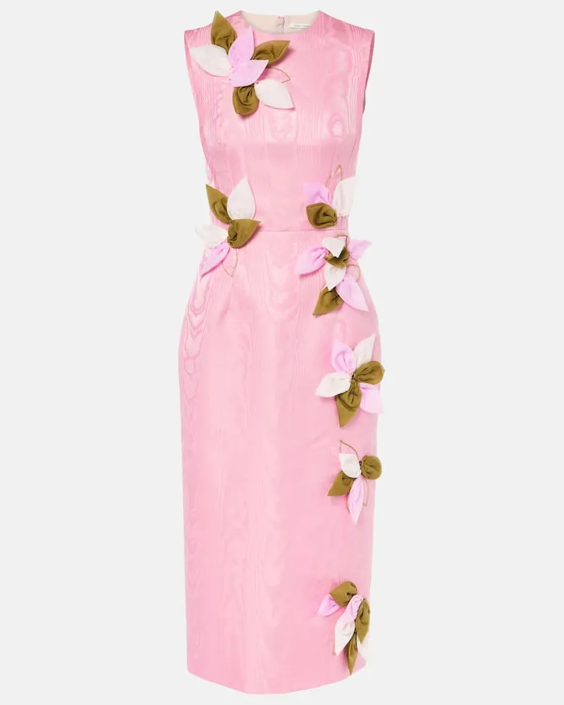 EMILIA WICKSTEAD Verziertes Midikleid Cappia Rosa
