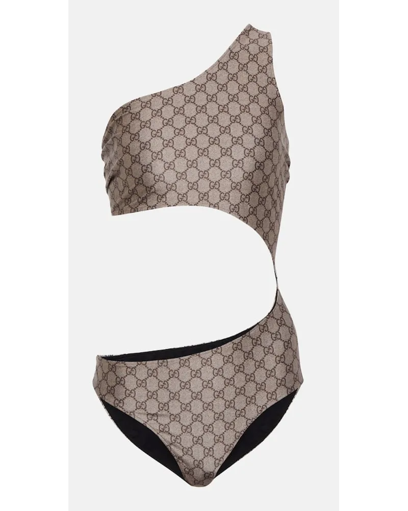 Gucci Bedruckter Badeanzug GG Braun