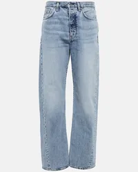 Totême High-Rise Straight Jeans Blau