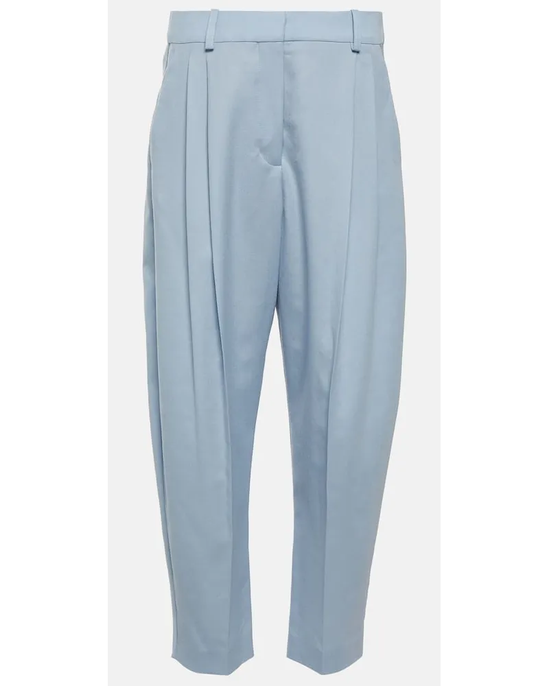 Stella McCartney Cropped-Hose aus Wolle Blau