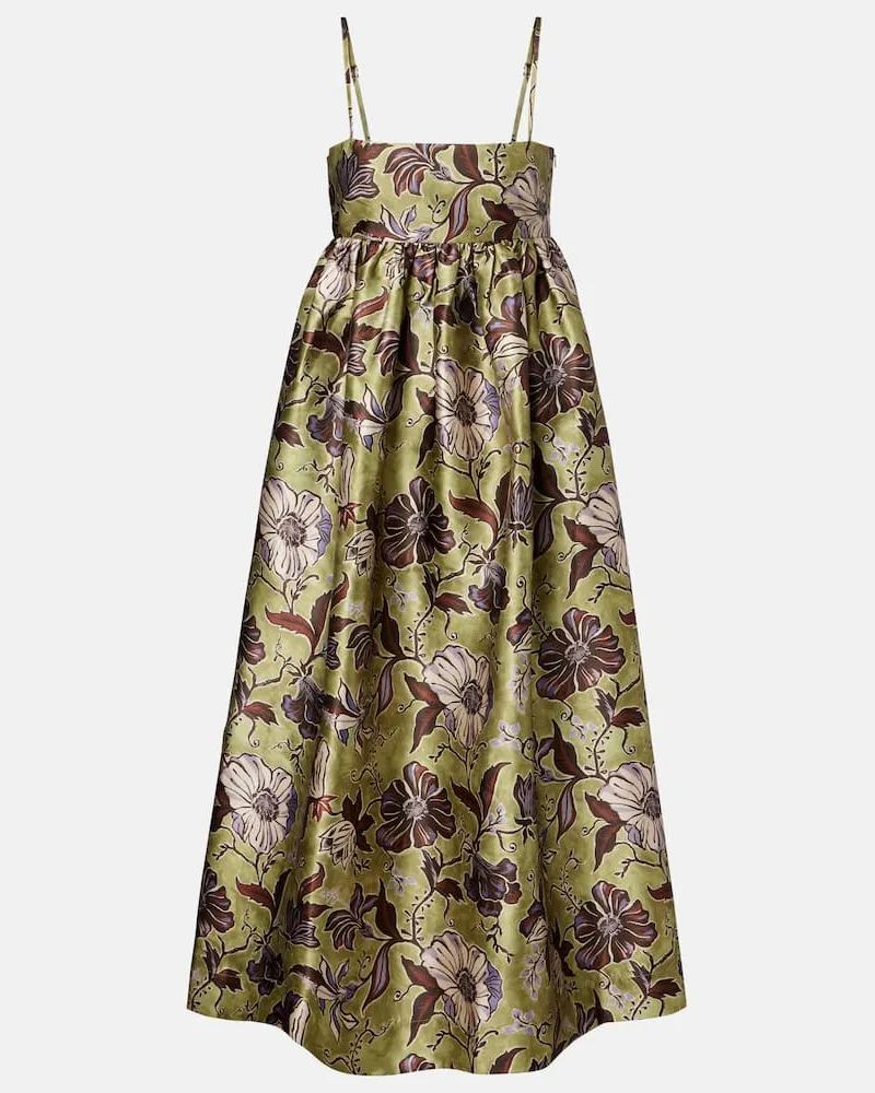 ALEMAIS Alémais Bedrucktes Midikleid Citron Multicolor