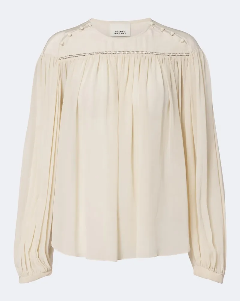 Isabel Marant Bluse Nuna aus Seide Weiß