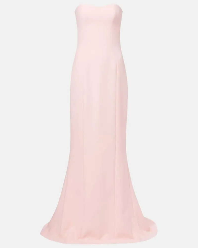 Safiyaa Robe Trumpet aus Crêpe Rosa