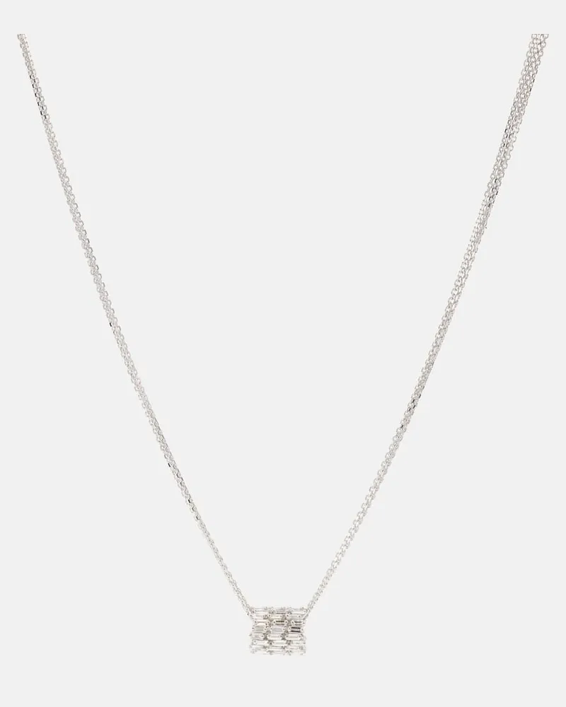 Suzanne Kalan Halskette aus 18kt Weißgold mit Diamanten Gold