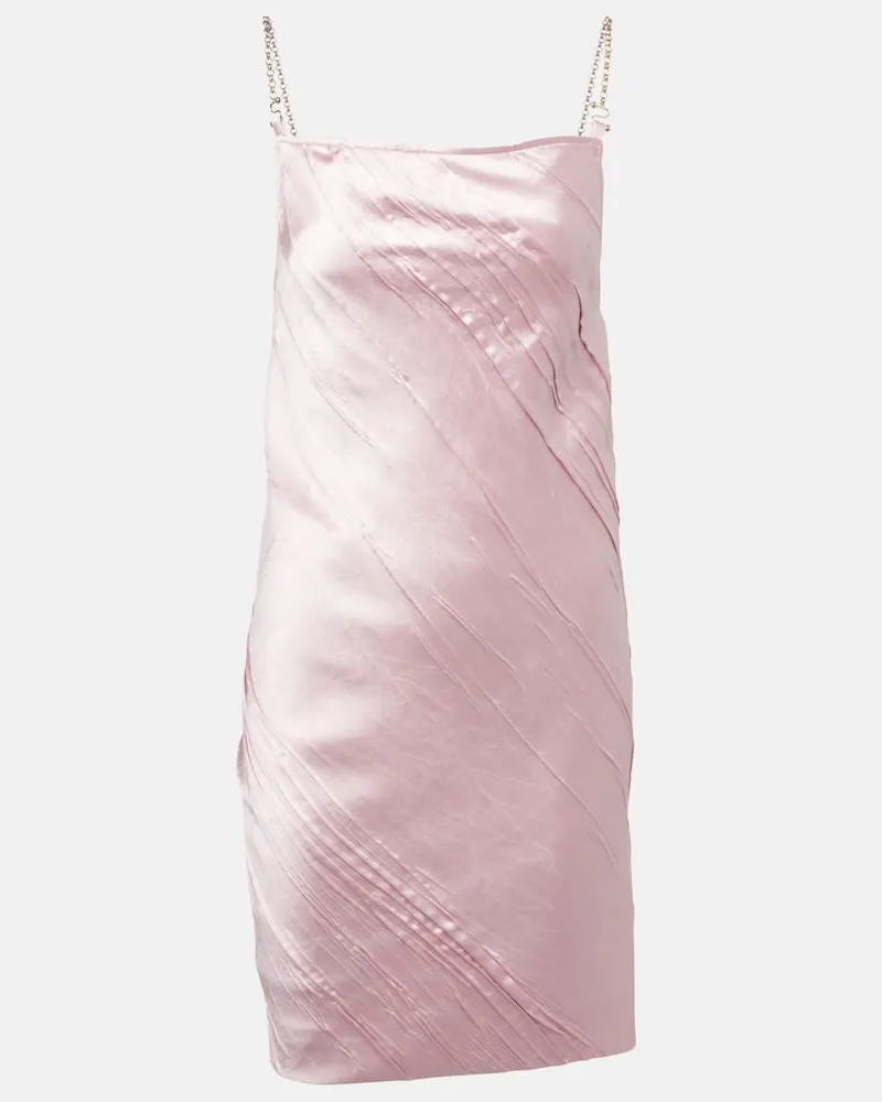 SPORTMAX Minikleid Carta aus Satin Rosa