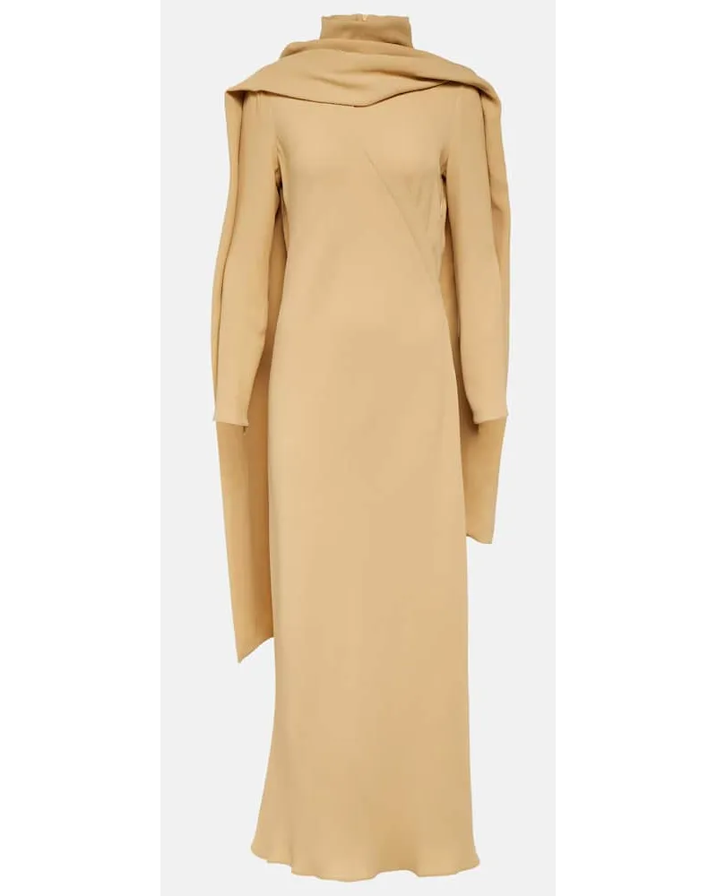 The Row Maxikleid Pascal aus Seiden-Crêpe Beige