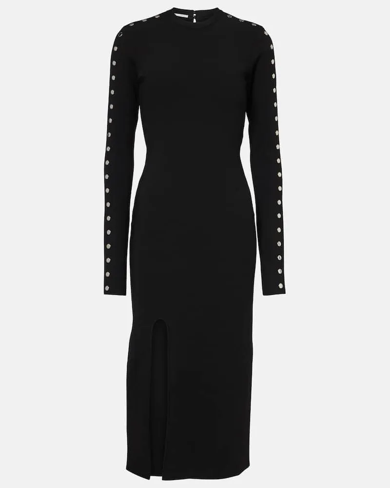 Stella McCartney Midikleid aus Strick Schwarz