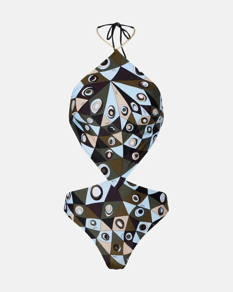 Emilio Pucci Badeanzug Occhi Multicolor