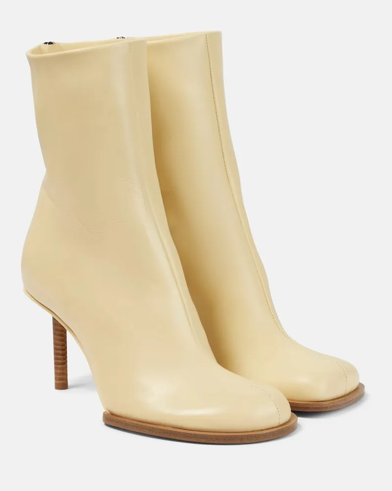 Jacquemus Ankle Boots Les Bottines Rond Carré Weiß