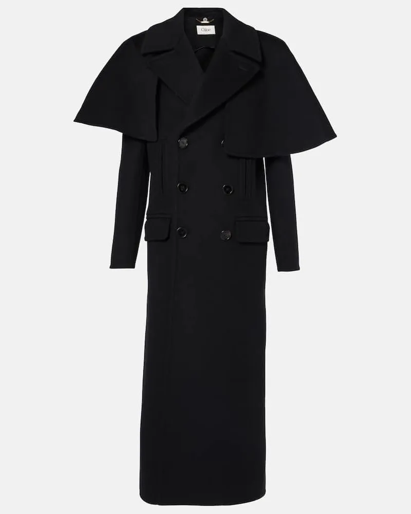Chloé Chloé Mantel aus Wolle Schwarz