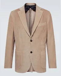 Incotex Blazer aus Baumwoll-Cord Beige