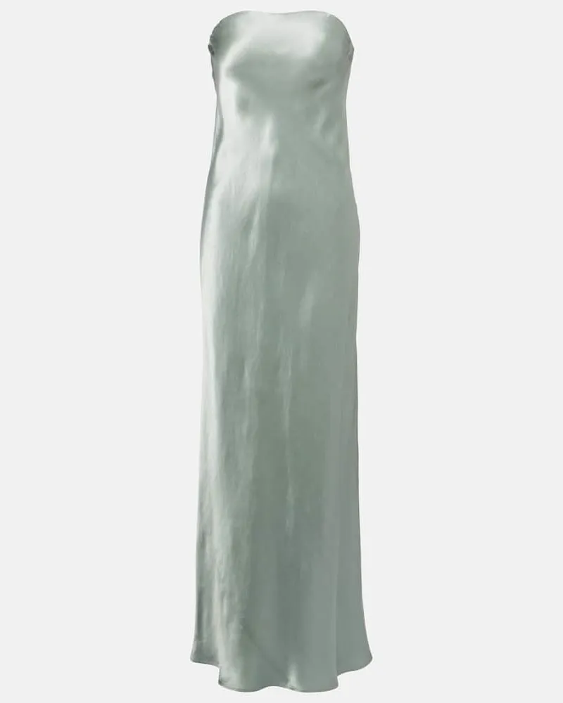 Vince Robe aus Satin Grau