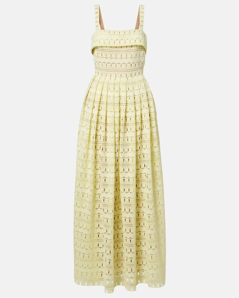 Elie Saab Robe aus Makramee Gelb