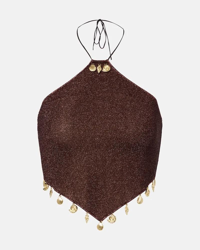 Oséree Oséree Verziertes Top Lumière Braun