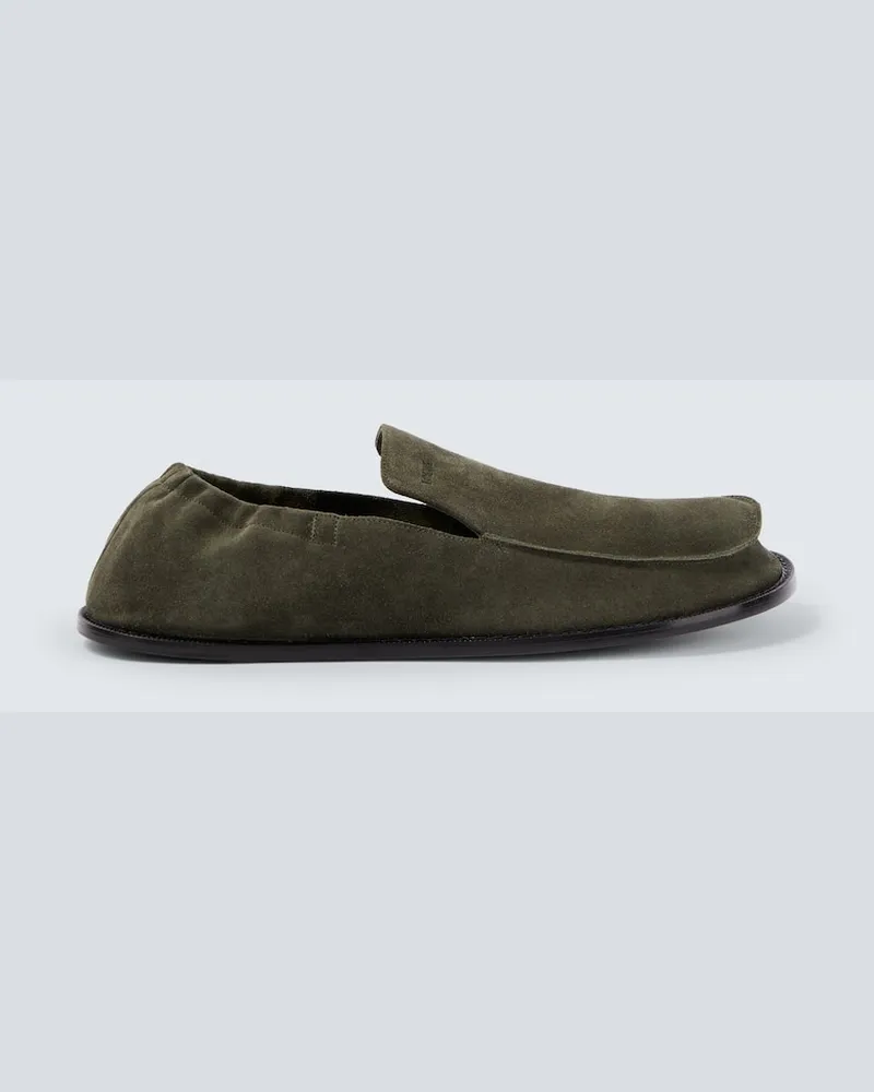 Loewe Loafers Flex aus Veloursleder Grün