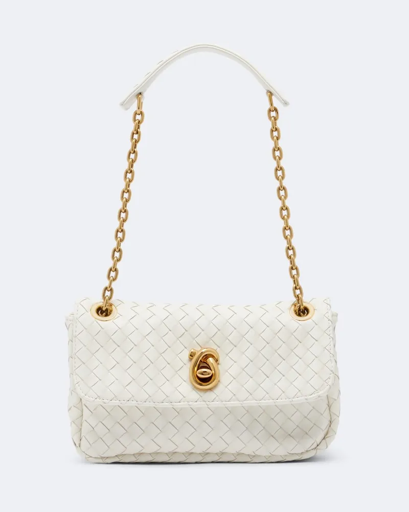Bottega Veneta Schultertasche Madison aus Leder Weiß