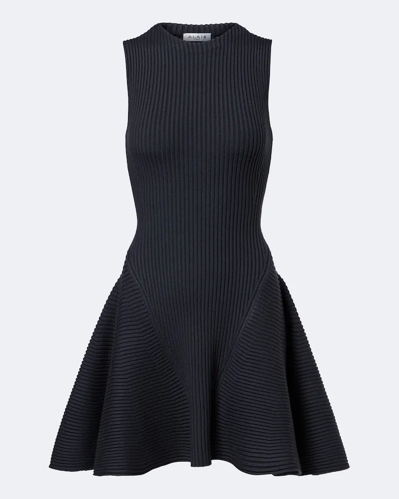 Alaïa Alaïa Minikleid aus Rippstrick Grau