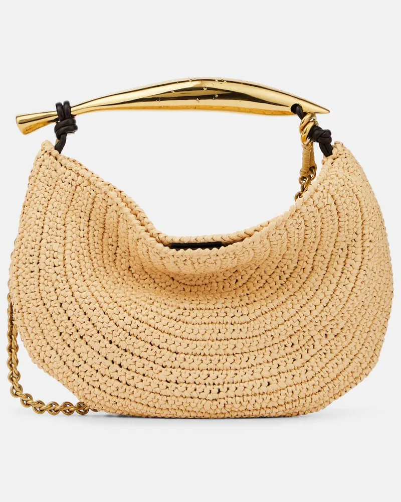 Bottega Veneta Tote Bag Sardine Chain aus Raffiabast Neutral