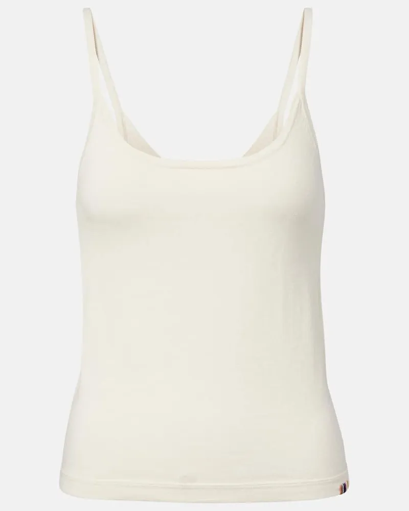 extreme cashmere Top N°471 Britney aus Baumwolle und Kaschmir Weiß