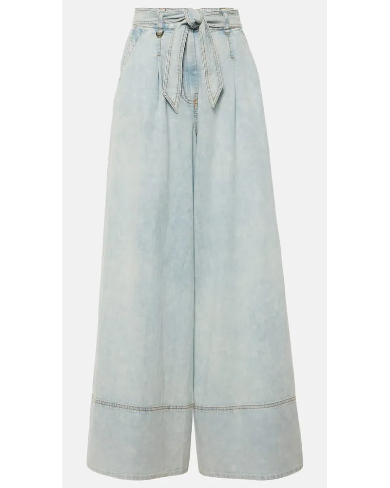 Zimmermann High-Rise Wide-Leg Jeans Blau