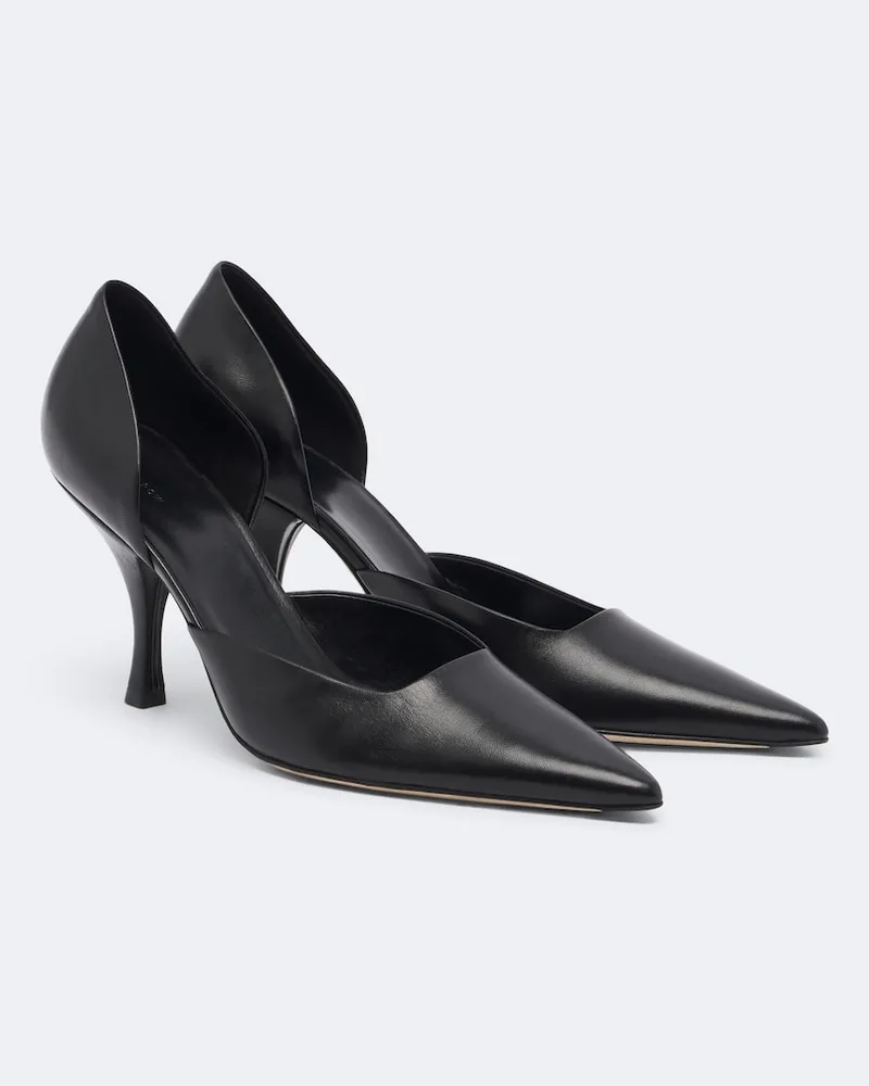 The Row Pumps Delfine aus Leder Schwarz